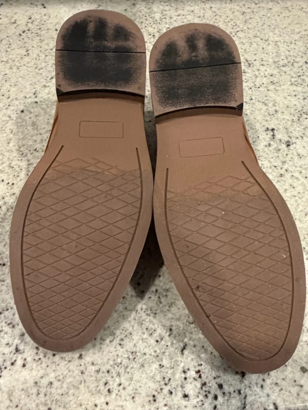 Faux Leather Lace Up Derby in Cognac Brown